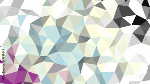 Abstract Geometric Low Poly Pattern With Pastel Blue Gray White And Purple Tones Keywords: abstract, geometric, low poly, pattern, background, texture, polygonal, mosaic