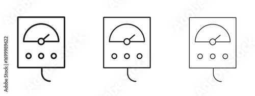 Meter icon with outline style, vector illustration designs
