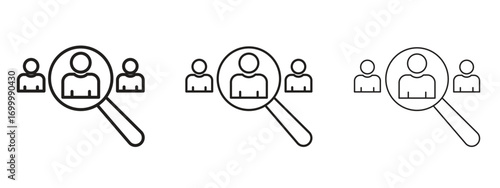 Job vacancy icon with outline style, vector illustration designs