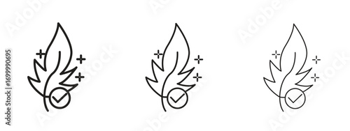 Hypoallergenic tested icon with outline style, vector illustration designs