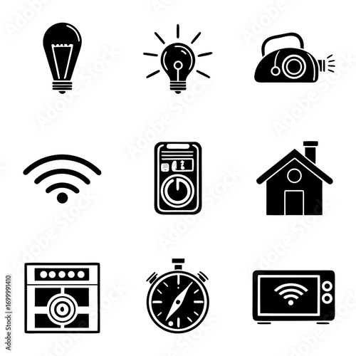 set of retro icons