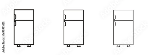 Fridge icon with outline style, vector illustration designs