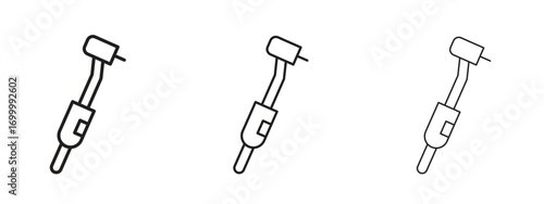 Dental drill icon with outline style, vector illustration designs