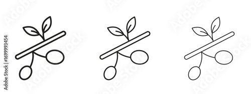Cocoon icon with outline style, vector illustration designs