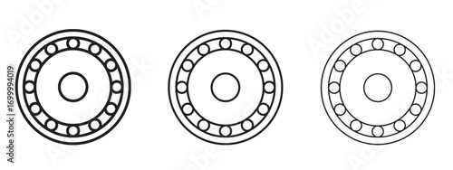 Car bearing icon with outline style, vector illustration designs