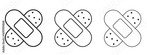 Band aid icon with outline style, vector illustration designs