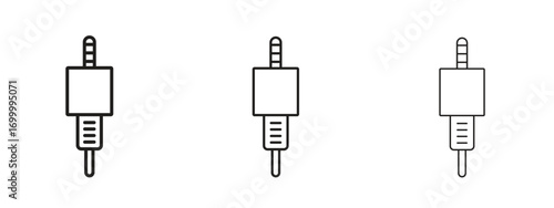 Audio jack icon with outline style, vector illustration designs