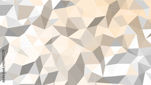 Subtle Abstract Geometric Polygonal Pattern Background in Neutral Beige Gray and White Tones