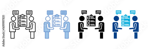 Discussion Icon Set Multiple Style Collection
