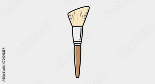 Elegant art brush poised for creative expression and artistic detail, perfect for digital painting and graphic design projects