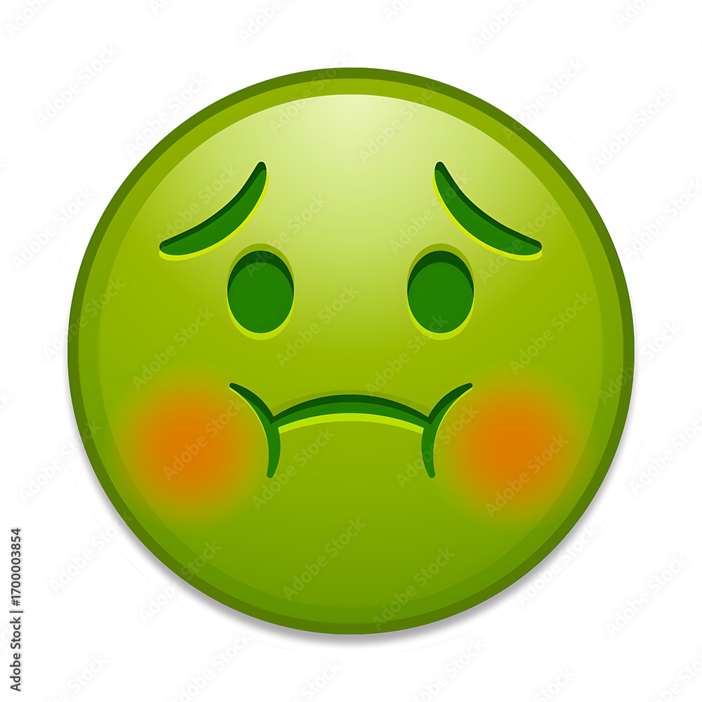 Ταπετσαρία Nauseated Face Emoji Icon for Sick, Disgusted, and Unwell Reactions