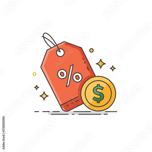 The Financial Incentive: A Percentage Symbol on a Tag with Money
