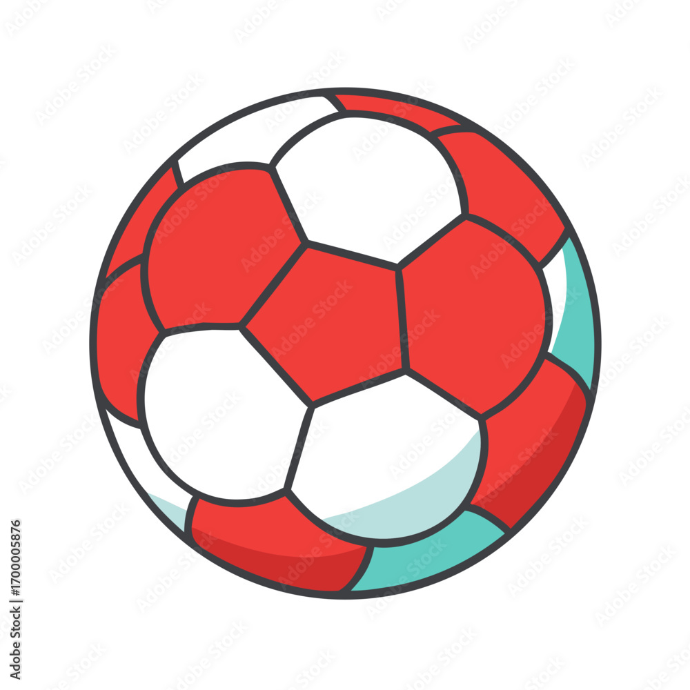 Fototapeta premium Football Clipart Vector Icon Illustration – Isolated Sports Ball Graphic Design for Digital Projects