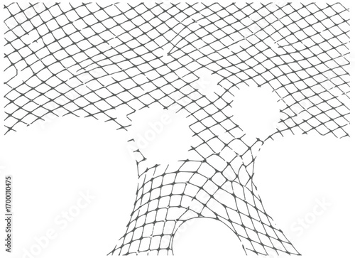 Netting and Void texture, ripped net texture grunge
