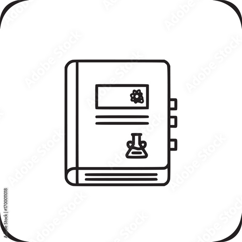 Science book isolated on white background is a symbol of knowledge, research, and education, representing scientific study and academic pursuit