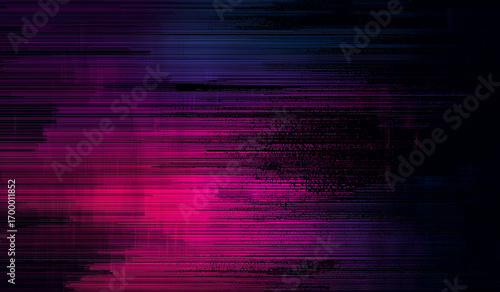Futuristic glitch background with colorful distortion and noise
