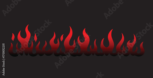 red fire strip, fire illustration 