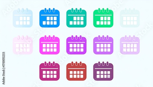 Colorful calendar icons (1)