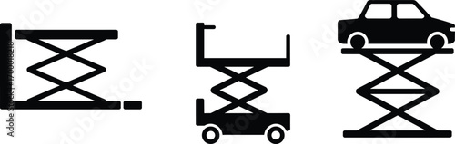 Scissor lifts, mobile scissor lift, automotive scissor lift, car lift, industrial lift, construction equipment, maintenance platform, height access, lifting machine, safety equipment
