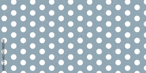 Seamless colorful polka dot vector pattern, playful retro fabric, packaging, and wallpaper background.