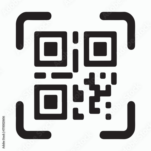QR code reader flat solid icon