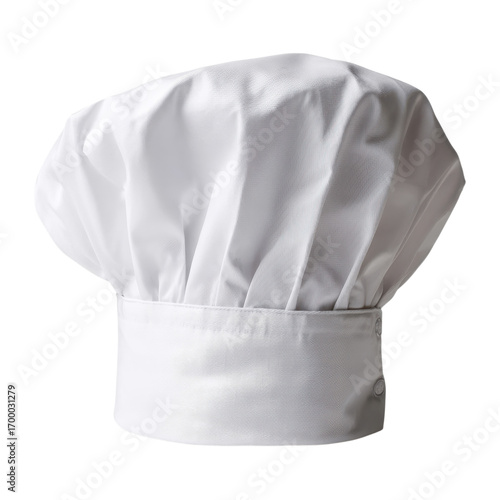 A classic white chef's hat is prominently featured, symbolizing the artistry and tradition of cooking