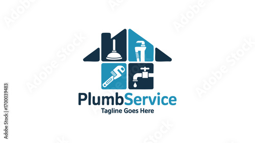 Plumbing logo design vector