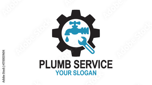 Plumbing logo design vector