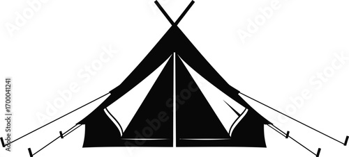 Tent editable vector illustration icon