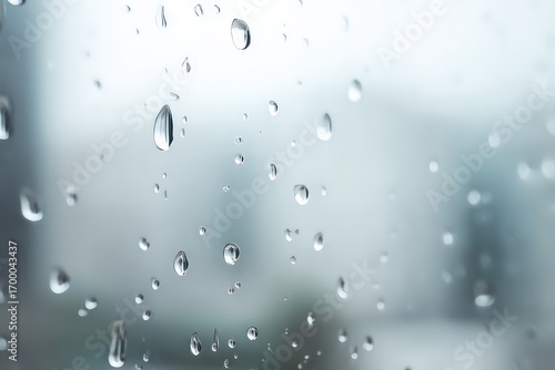 Wallpaper Mural Raindrops On Glass Window In Soft Light Torontodigital.ca