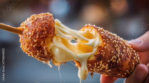 Cheese Pull Korean Corn Dog (Mozzarella Center)