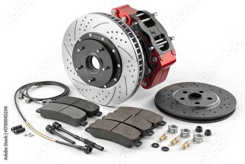 High-performance Brake Kit With Rotors, Calipers, and Accessories for Vehicles