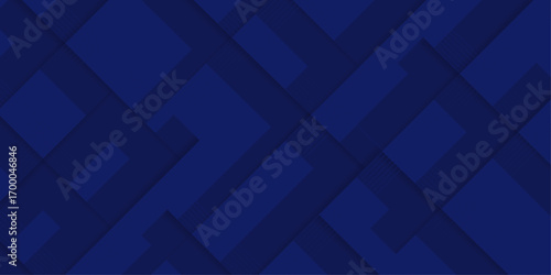 Abstract stripes thin line with geometric random size box | Modern navy blue color angle gradient shape | Texture futuristic background design 