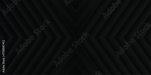 Abstract arrow shape with gradient glowing effect | Black stripe four directional shape | Modern geometric elegant vector illustration