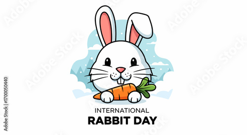 International Rabbit Day A Cheerful Celebration with a Cute Bunny