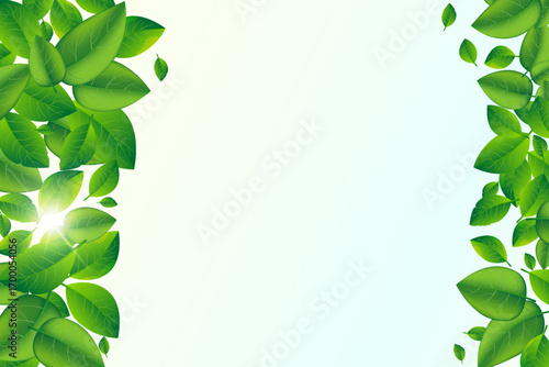 Fresh foliage with sun flare design