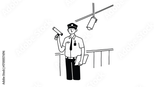 Security guard vector
