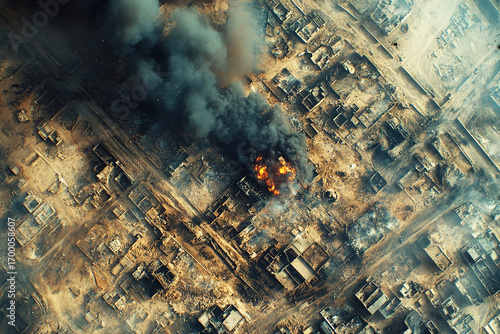 Military actions captured from satellite surveillance during recent conflicts