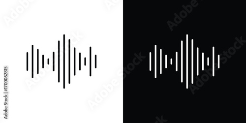 Voice icon pictogram on White Background Editable Stroke.