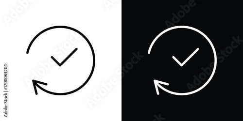 Time forward icon pictogram on White Background Editable Stroke.