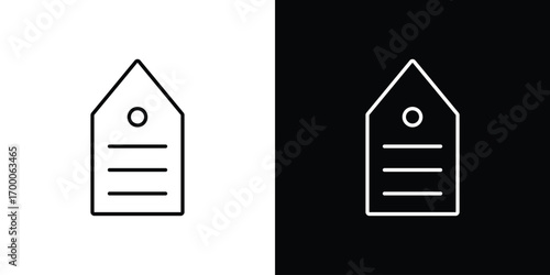 Tag icon pictogram on White Background Editable Stroke.