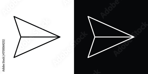 Send icon pictogram on White Background Editable Stroke.