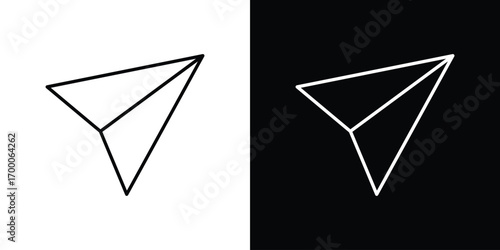 Send icon pictogram on White Background Editable Stroke.