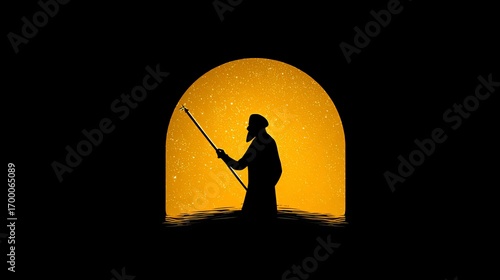 Guru Nanak Jayanti Silhouette Illustration