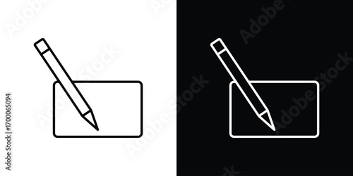 Post icon pictogram on White Background Editable Stroke.
