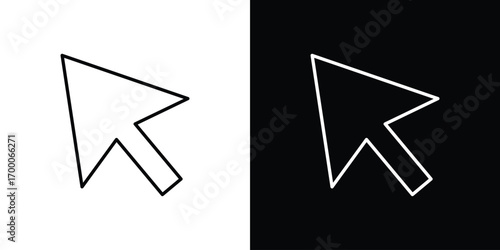 Mouse icon pictogram on White Background Editable Stroke.