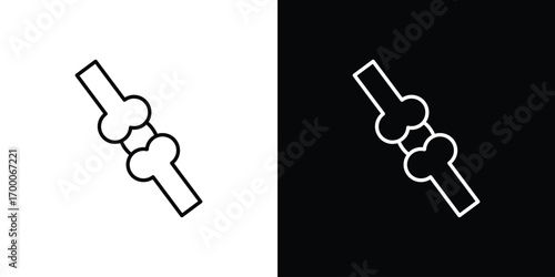 Joint icon pictogram on White Background Editable Stroke.