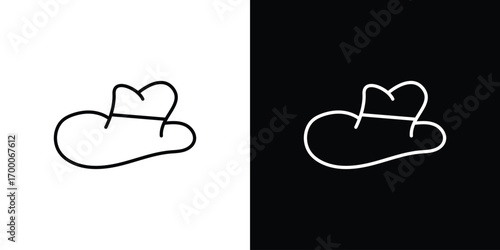Hat icon pictogram on White Background Editable Stroke.