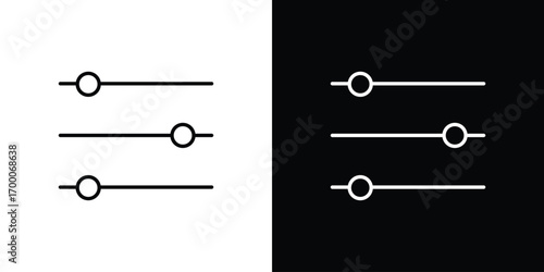 Filter Control icon pictogram on White Background Editable Stroke.