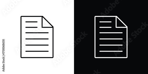 File icon pictogram on White Background Editable Stroke.